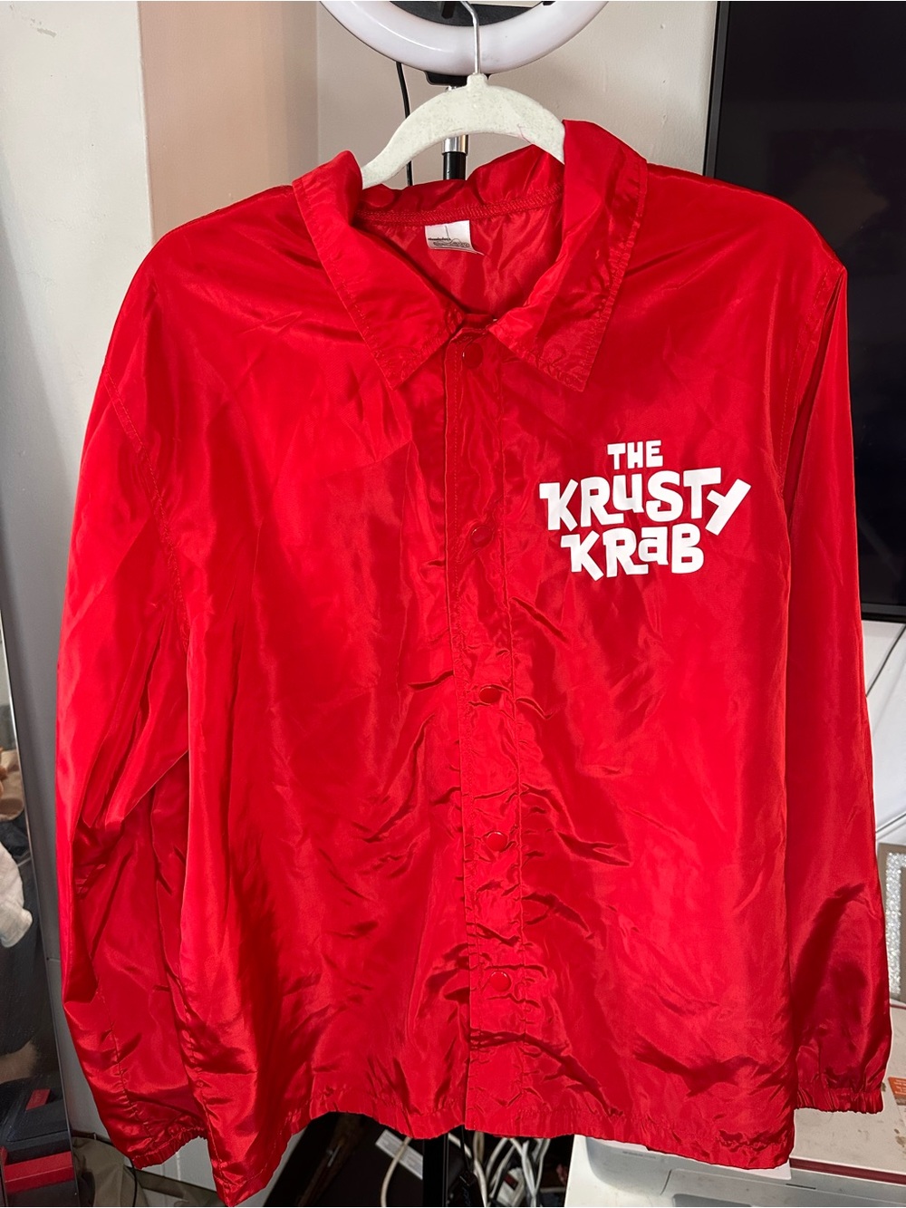 Nickelodeon Red 'The Krusty Krab' Windbreaker Jacket